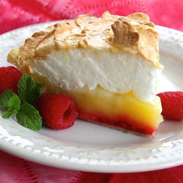 Lemon Rasberry Meringue Pie 9 inch