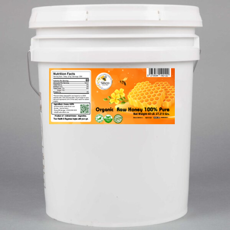 60 lb of Raw, Unfiltered, 100% Natural Honey