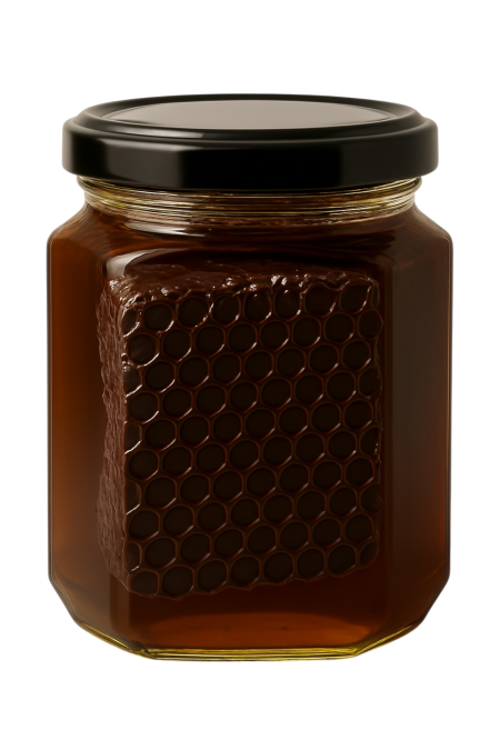 Vanilla Cinnamon Infused Honey with Chocolate Honeycomb 17oz