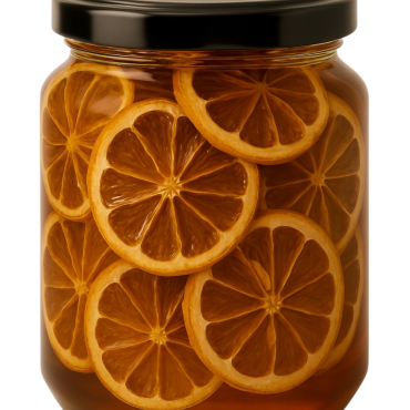 Lemon Infused Honey with Candied Lemon Slices 17oz