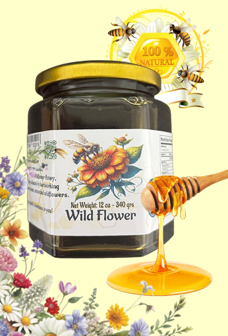 Wide Flower Honey – 12 oz Jar | 100% Natural
